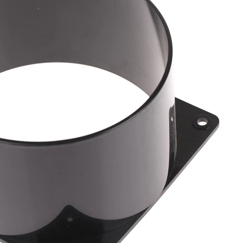 Black Square Flange Connector 75–150mm | ABS Plastic Duct Fitting