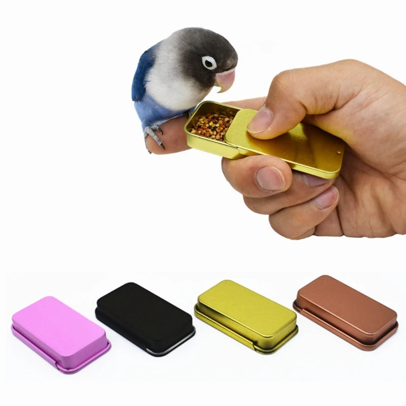 Bird Training Food Jar Parrot Hand-held Feeder IQ Growth Toys Feeding