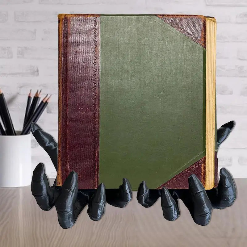 Book Stand Reading Resin Devils Hand Bookshelf Ornaments Decorative