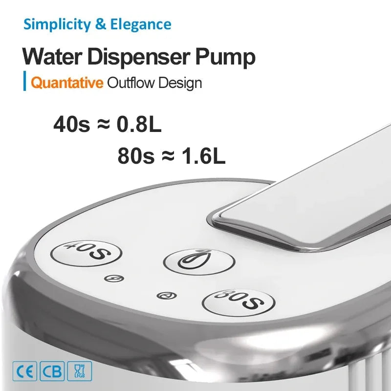 Water Dispensers Foldable Water Bottle Pump Automatic Dispenser Pump Button Control Portable Electric Water Dispenser for Home Zpaxo