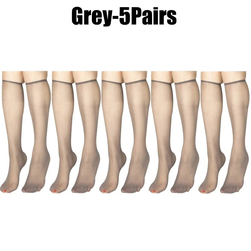 Summer Ultra Thin Korean Invisible Knee-high Socks Nude Seamless