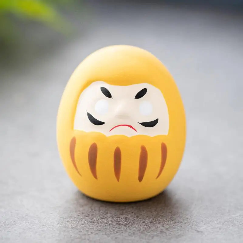 Japanese Daruma Doll Ceramic Statue – Lucky Fortune Decor Lucky Decor Figurine Zpaxo A6