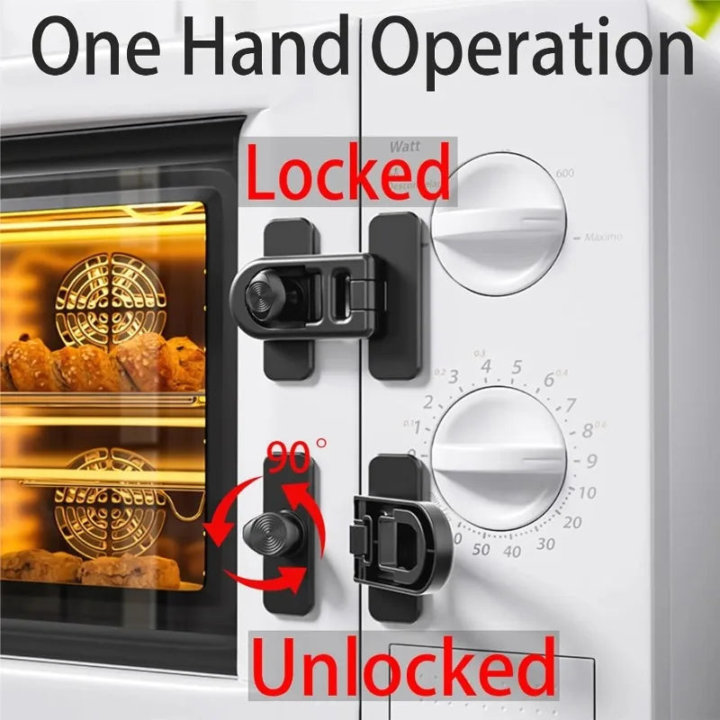 Child Safety Lock for Fridge, Freezer & Oven – No-Drill Baby Proof Child Safety Lock Zpaxo