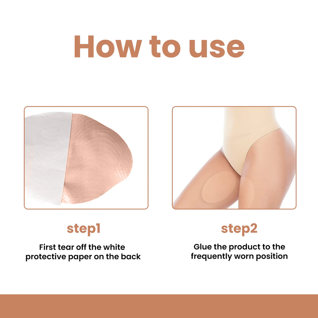 Anti-wear Stickers Invisible No Trace Thigh Non-woven Tapes Disposable Anti Chafe Thigh Patch Body Anti-Friction Pad Women Zpaxo
