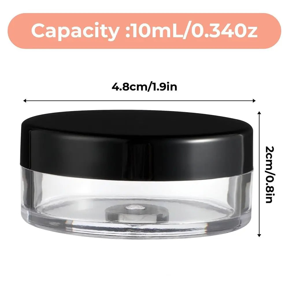 Refillable Loose Powder Containers Empty Reusable Compact Elasticated Zpaxo