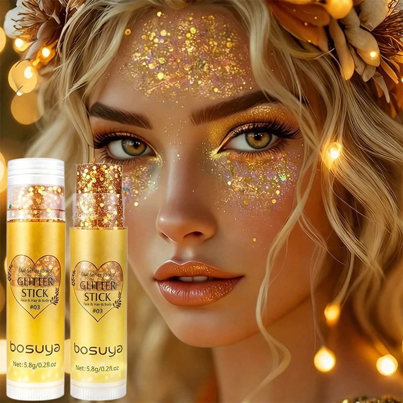 Halloween Sequins Glitter Stick Long-lasting Sparkling Shimmer Face Zpaxo