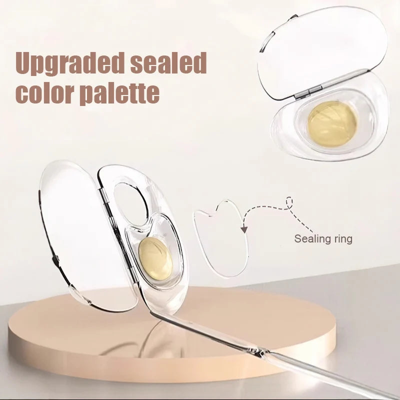 Makeup Mixing Palette Acrylic Makup Tray Spatula Foldable Liquid