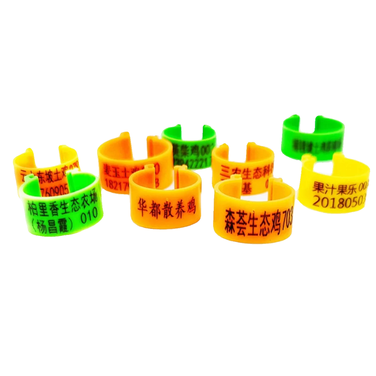 100 Customized Chicken Leg Rings Buckle-type Poultry Bands Marking