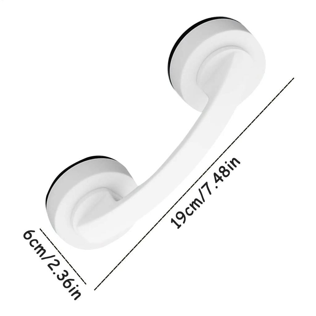 Suction Cup Shower Handle Glass Door No Drilling Grip Wand Push Pull