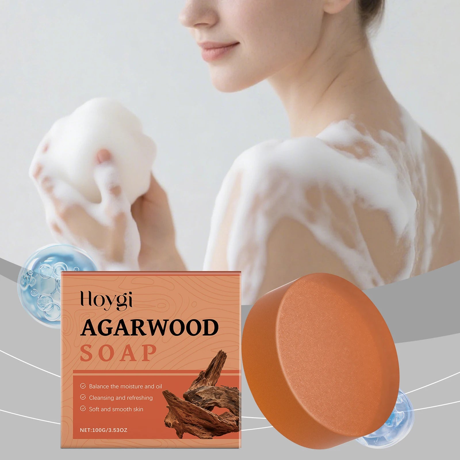 Hoygi Agarwood Cleansing Body Soap – Rich Lather & Moisture Body Bar Soap Zpaxo