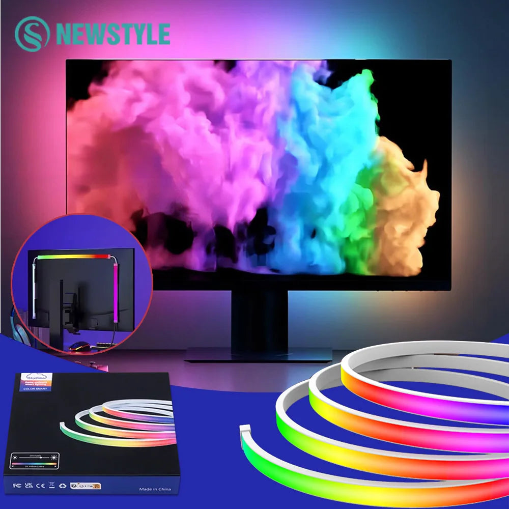 Smart Gaming LED Strip Lights Computer Sync Light Strip Monitor RGB Screen LED Backlight For Gaming Room Atmosphere Decor Zpaxo
