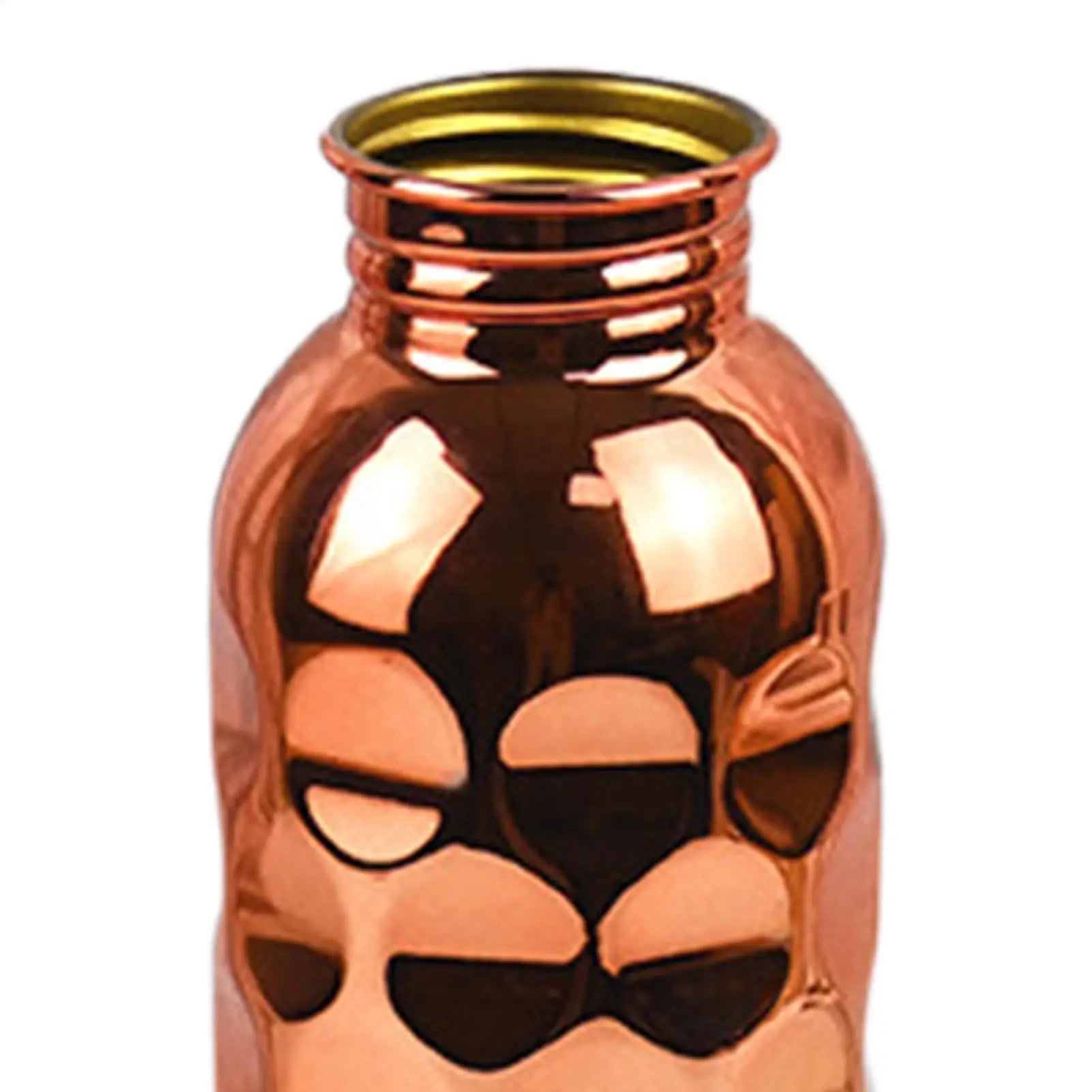 1000ml Copper Water Bottle – Leakproof Hammer Pattern Sports Jug Copper Water Bottle Zpaxo