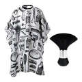 Professional Waterproof Barber Cape – Retro Taffeta Salon Haircut Salon Barber Cape Zpaxo WB-09--BR01-Silver