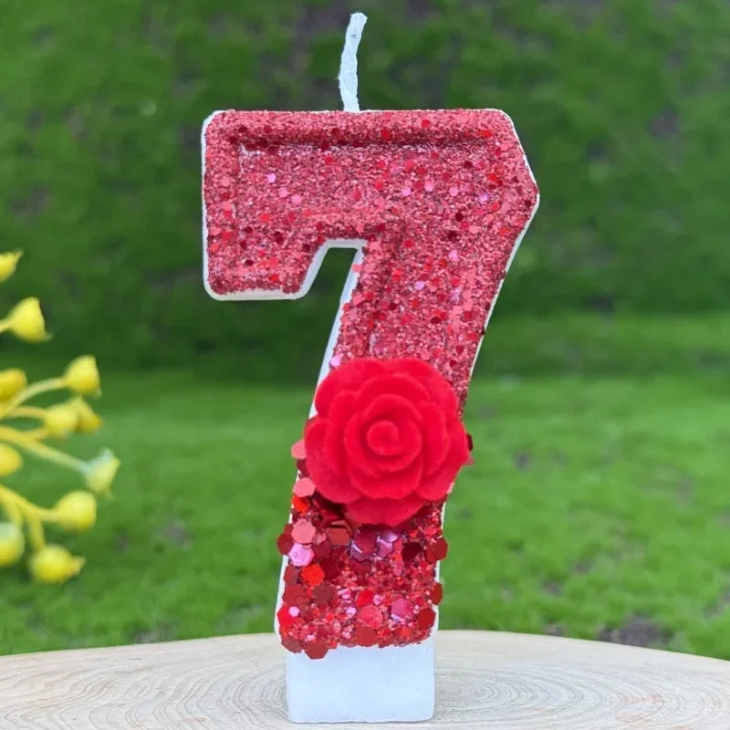Digital Birthday & Rose Cake Candles – Party & Wedding Decor Cake Decoration Candles Zpaxo 7