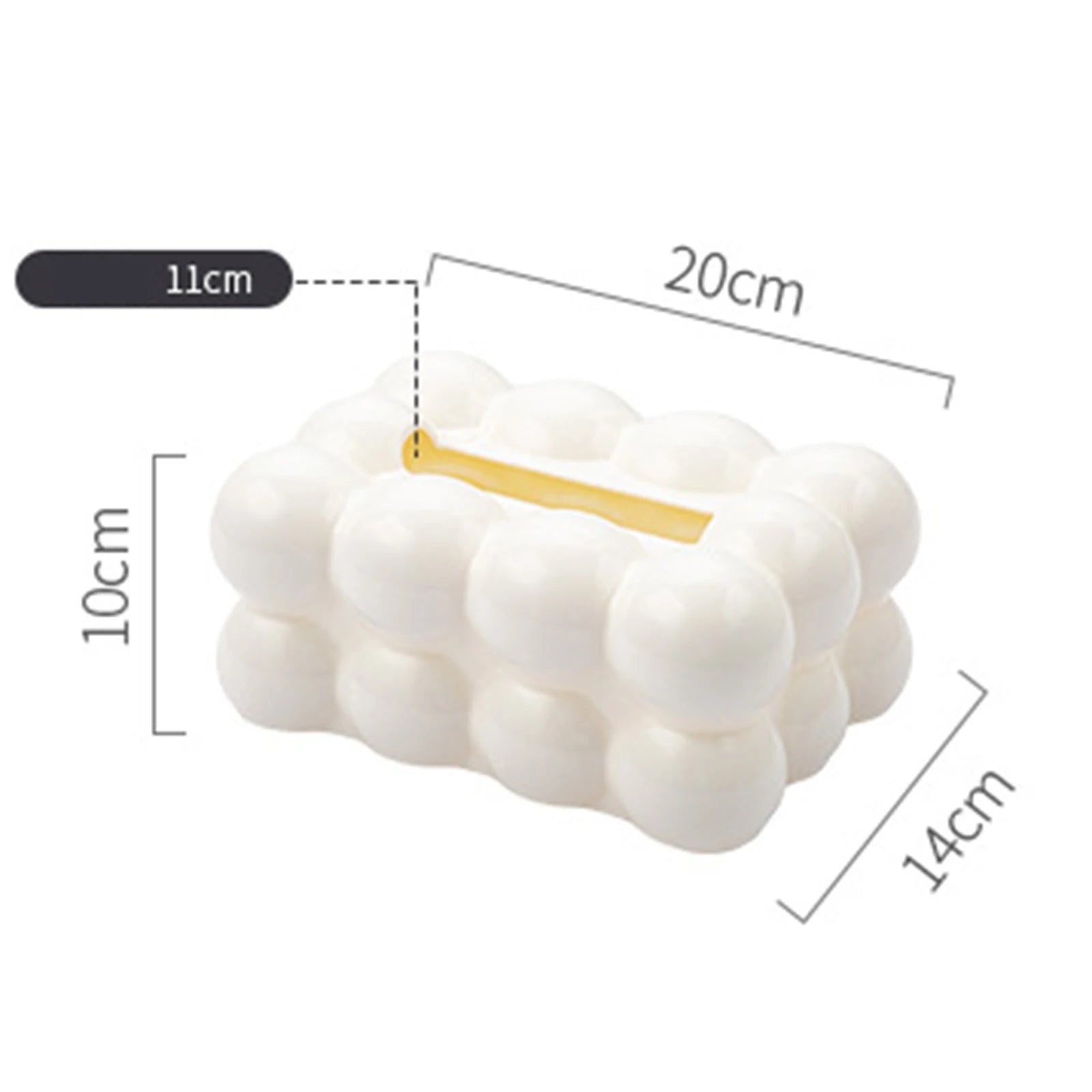 Marshmallow Tissue Box Cover – Decorative Holder for Home & Hotel Tissue Box Cover Zpaxo White 1