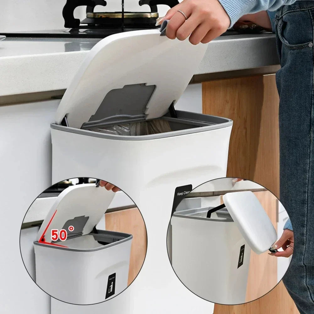 2025 Kitchen Recycle Rubbish Bin Toilet Trash Can Cabinet Door