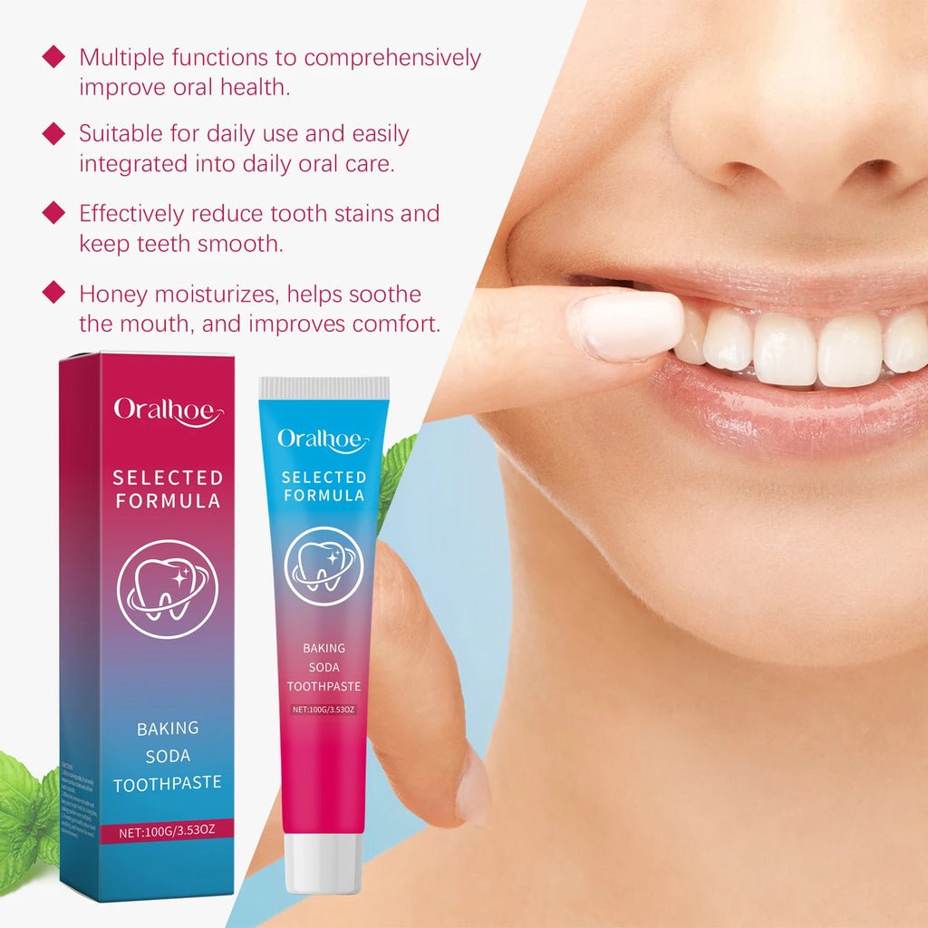 Oralhoe Baking Soda Toothpaste – Mint, Whitening & Anticavity Whitening Toothpaste Zpaxo