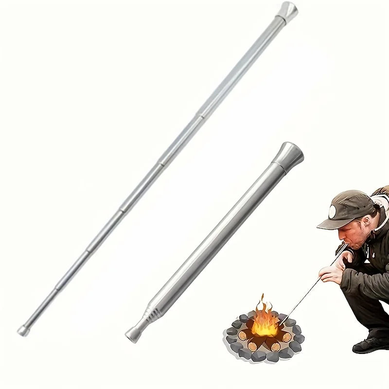 Telescopic Camping Fire Blower Blowpipe | Portable Outdoor Tool