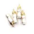 ▶4Pcs Goldplated Male Plug HIFI Audio Cable Audio Video Connector Adapter Zpaxo 4PCS