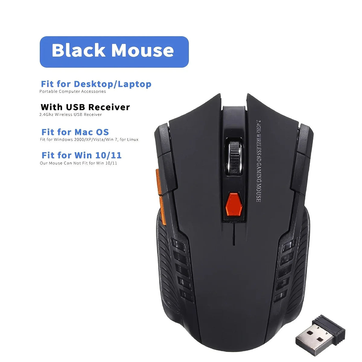 113 Wireless Mouse Home Office Gaming Ergonomic Design Computer Mice Zpaxo