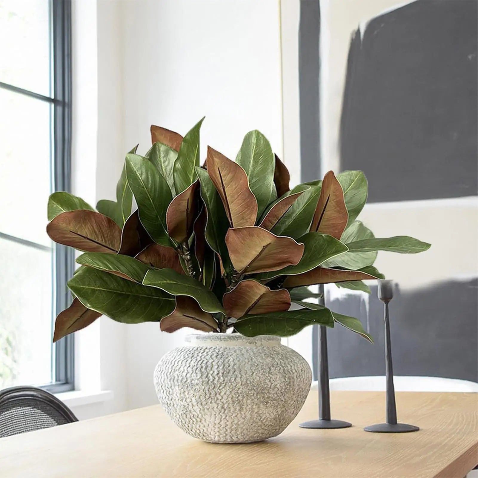Faux Branches Realistic Magnolia Leaves Artificial Greenery Stems