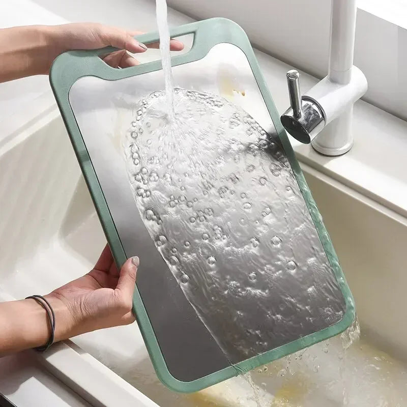 304 Stainless Steel Double-sided Cutting Board for Kitchen Chopping Board Cutting Board Antibacterial Anti-mildew Chopping Block Zpaxo