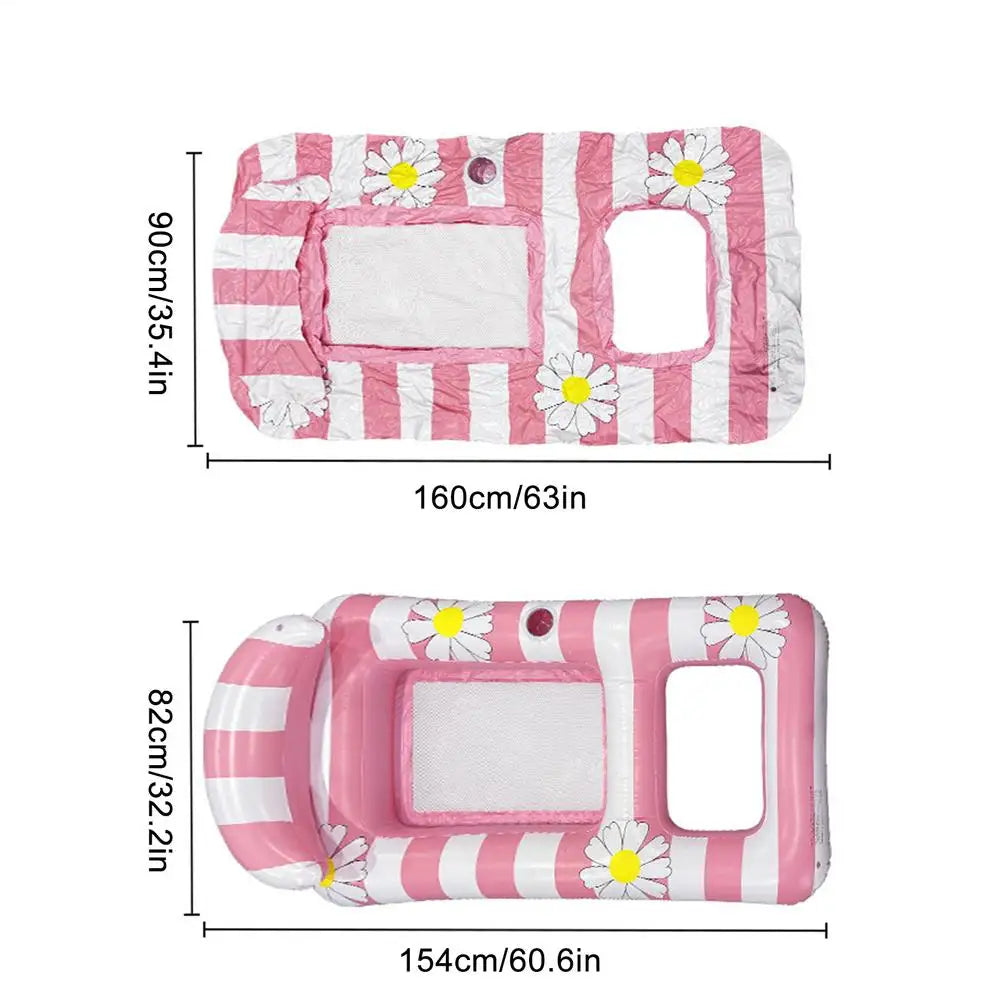 Pool Float Inflatable Floats Adult Pillow Support Portable Bed Zpaxo Pink United States