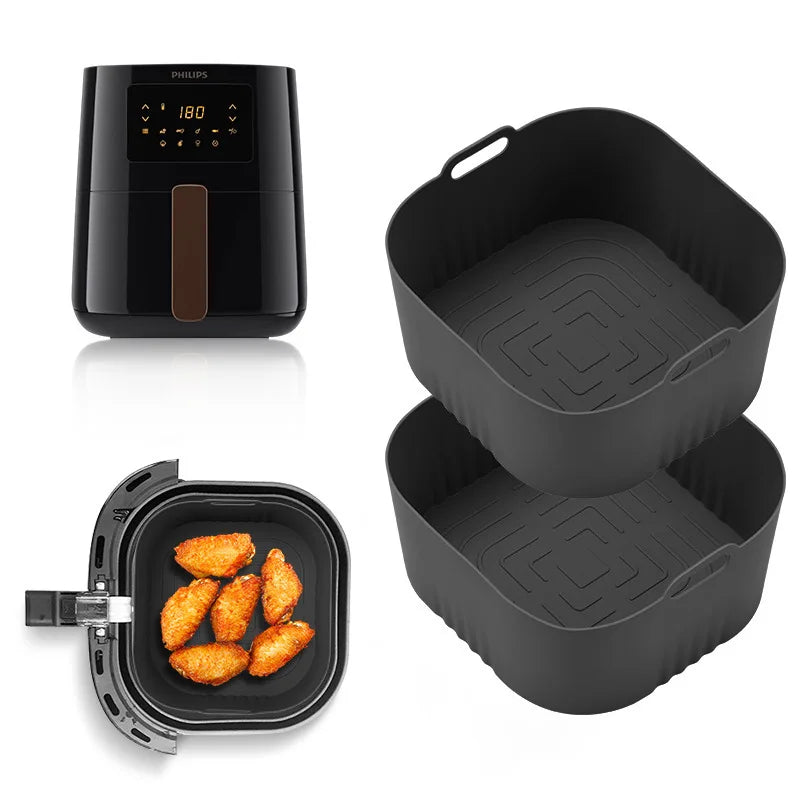 Silicone Air Fryer Mat – Reusable Non-Stick Heat-Resistant Liner