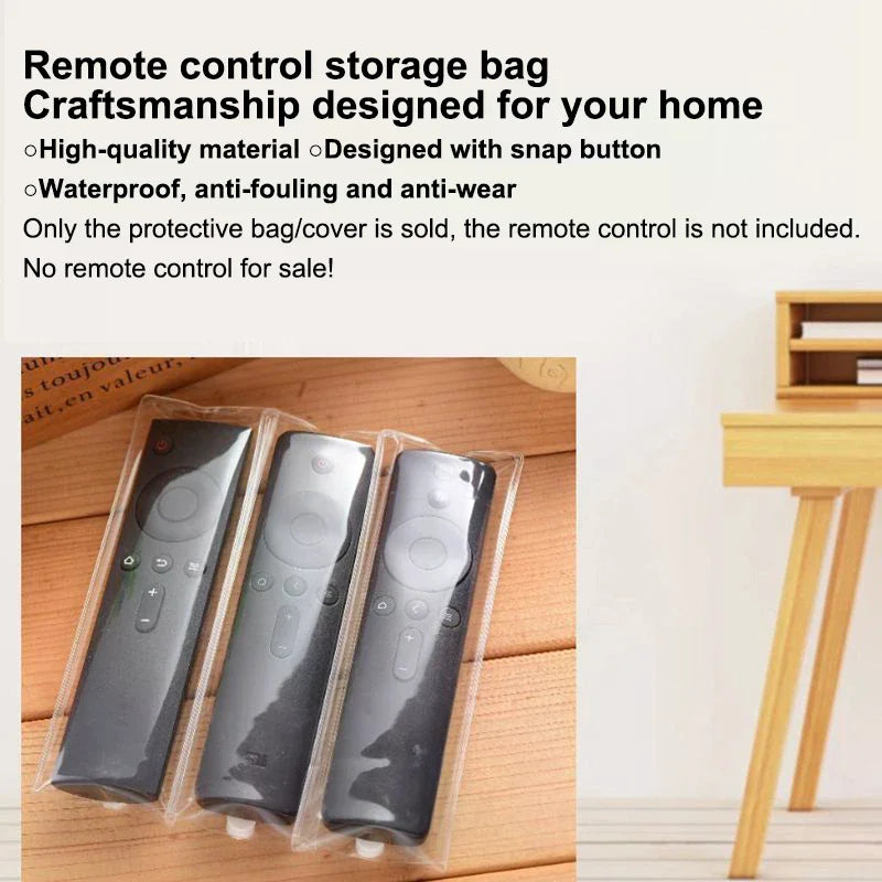 Remote Control Protective Case Transparent PU Material Washable Zpaxo