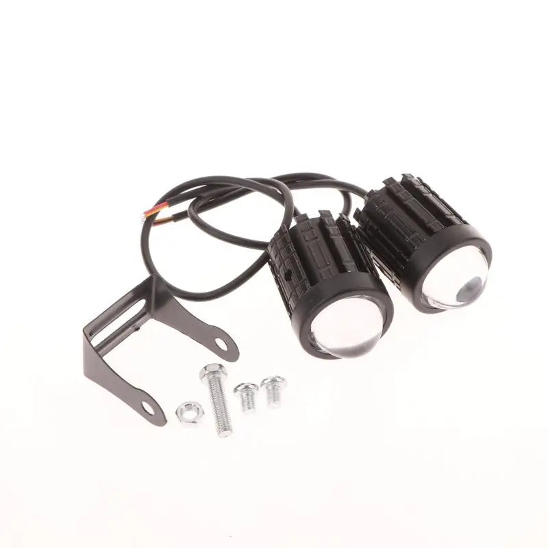 Dual Color LED Motorcycle Spotlights – 12V Mini Driving Lights