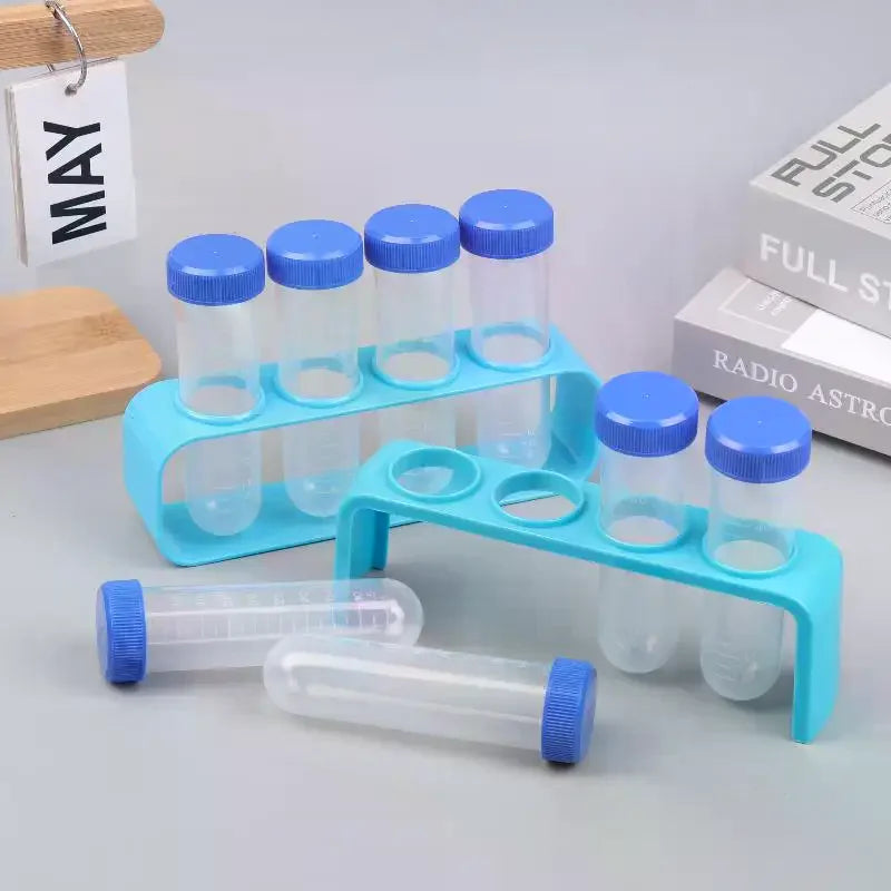4Pcs Clear 50ml Centrifuge Tubes With Test Tubes Stands Science Kit For School Science Experiment Educational Suppiles Zpaxo