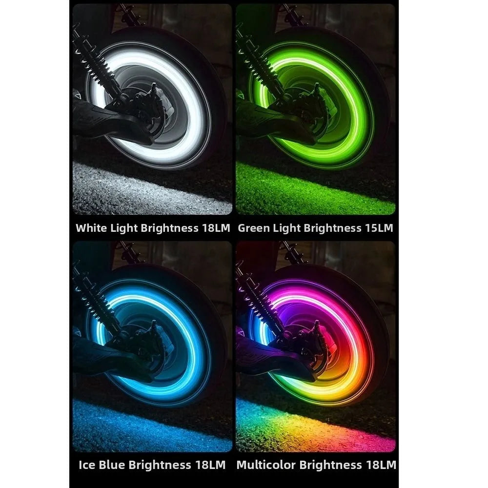Waterproof Tire Valve Caps Light Single Seven Colors Motion Sensor Zpaxo