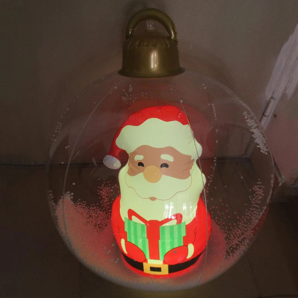23 6 Inflatable Christmas Balls Lights Outdoor Decorations PVC Giant