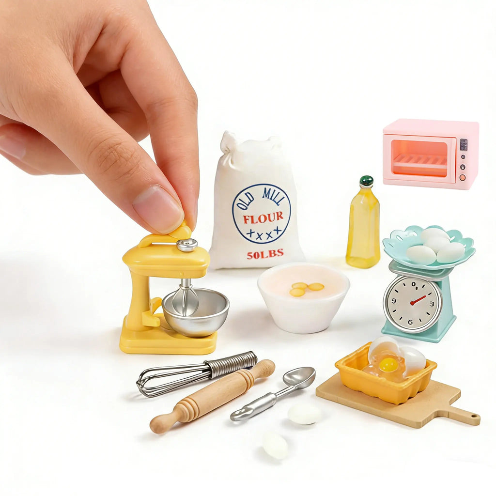 Miniature Dollhouse Kitchen Accessories Realistic Play Food Toys Tiny
