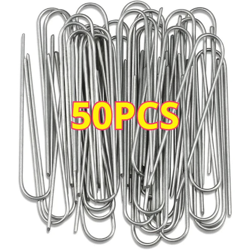 U-type Sod Pins Lawn Anchors Artificial Turf Landscape Fabric Fence