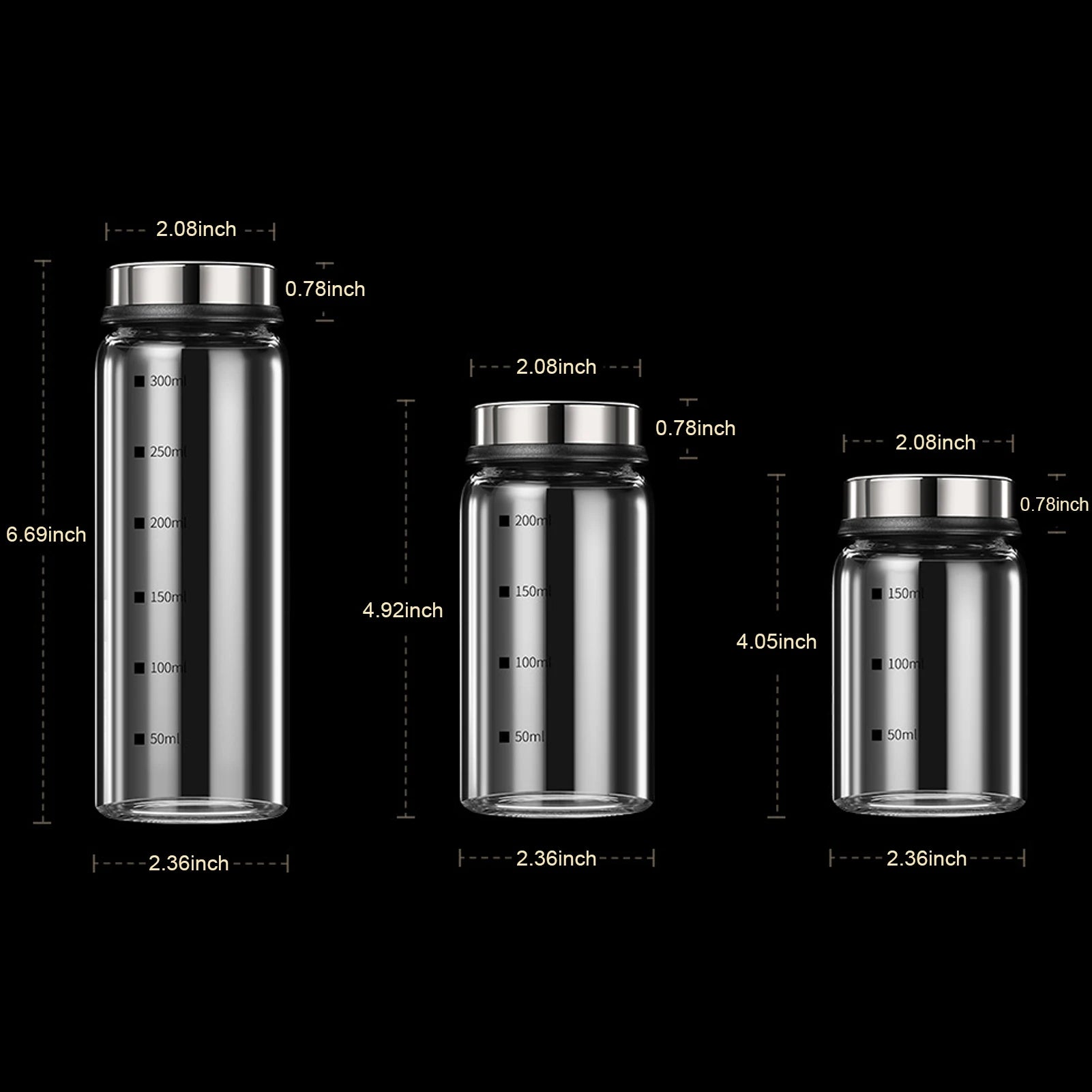 150mL 200mL 300mL Glass Seasoning Jar Spice Jars Kitchen Chili Pepper Powder Sprinkling Jar Barbecue Salt Shaker Container Zpaxo