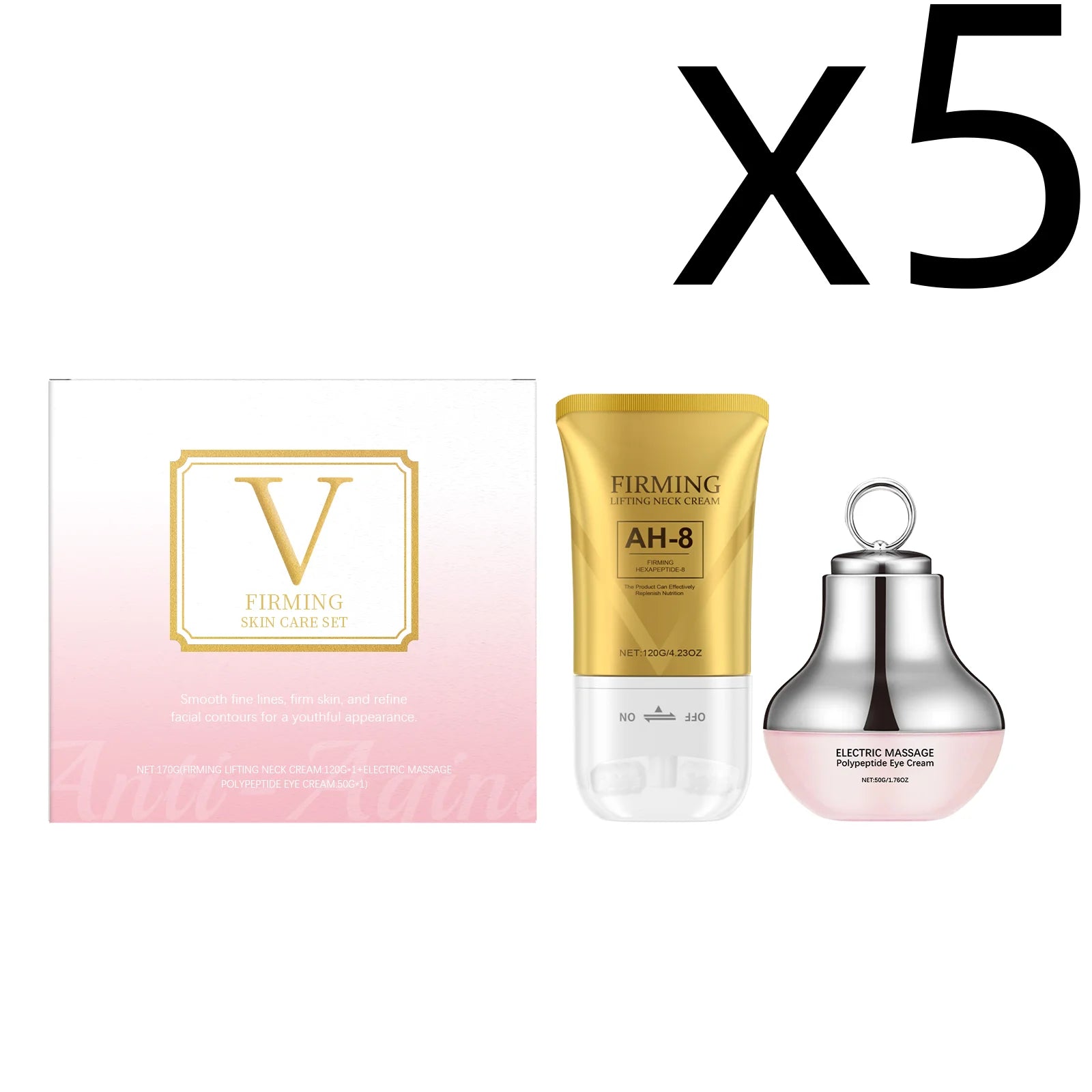 Face Firm Care Kit – Eye & Neck Tightening Skincare Set Skin Firming Kit Zpaxo 5set