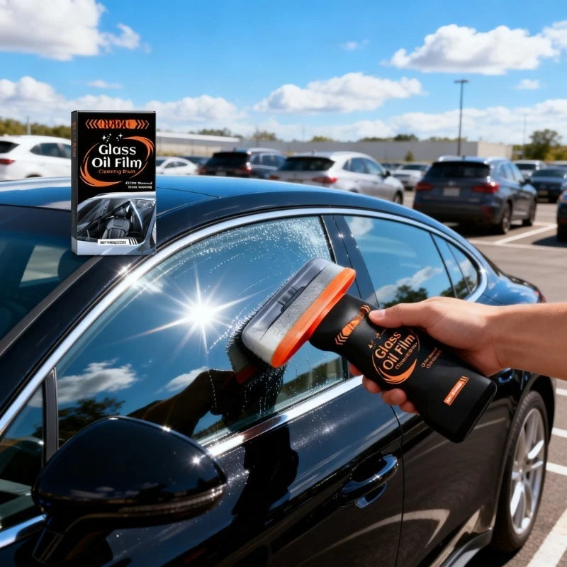 Car Windshield Cleaning Brush – Anti-Fog & Oil Film Remover