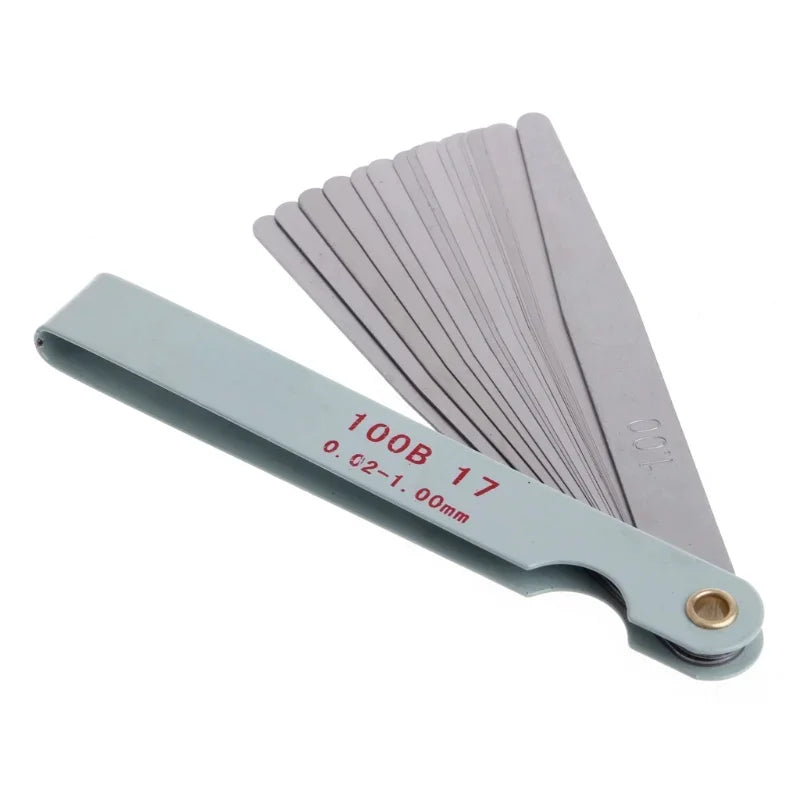 17 Blades Feeler Gauge Metric Gap Filler Feeler Gauge 0.02 To 1mm Gage Measurment Tool For Engine Valve Adjustment Zpaxo