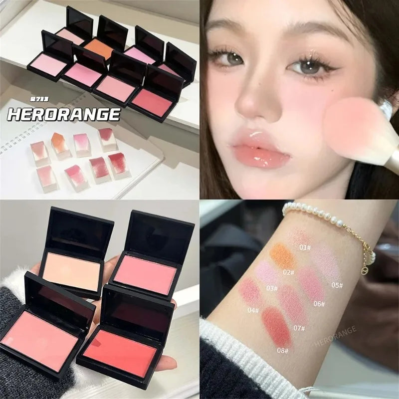 Monochrome Matte Blusher Palette Soft Silky Cheek Natural Facial