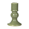 Round Ceramic Pillar Candle Holder Stoneware Table Centerpiece