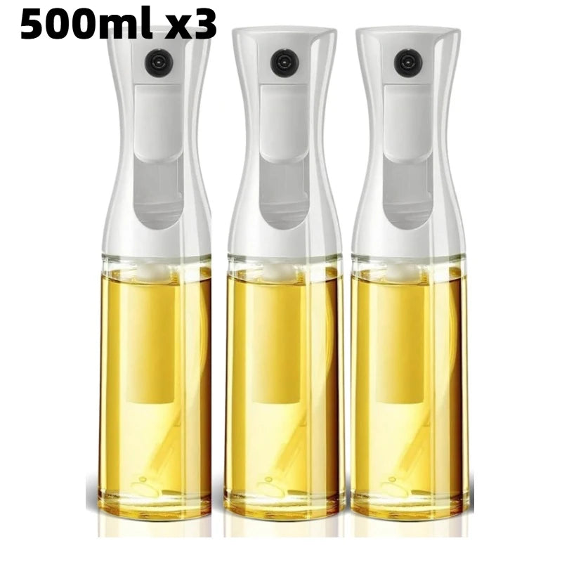 200/300/500ML Oil Spray Bottle Fitness Barbecue Spray Oil Dispenser Kitchen Oil Spray Bottle Cooking Olive Oil Sprayer Zpaxo 500ml white-3pcs