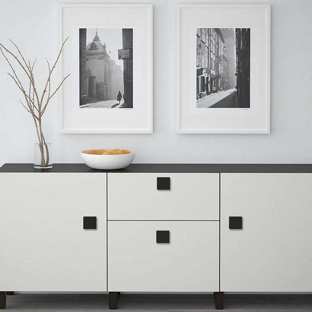 Nordic Square Cabinet Knobs – Black, Gold & Silver Drawer Pulls