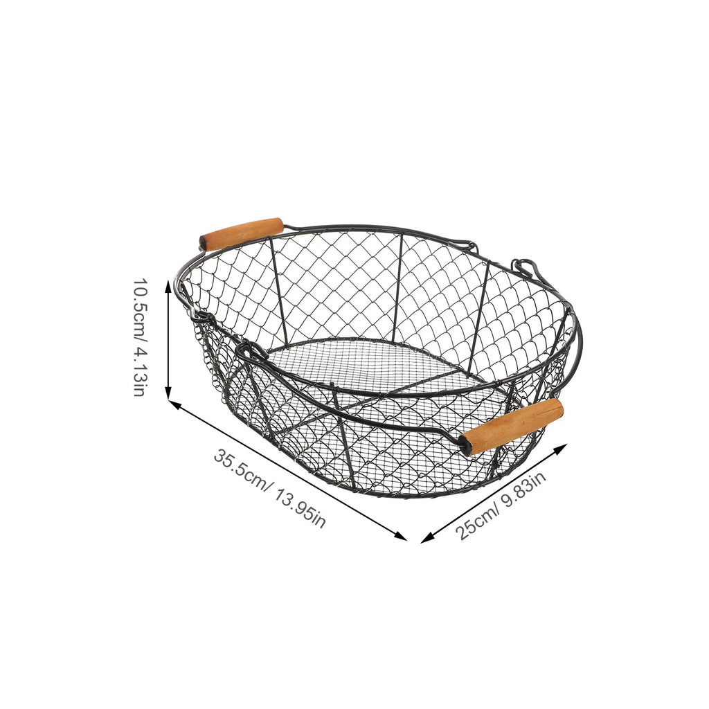 Firewood Storage Wire Baskets Large Metal Blanket Household Vegetable