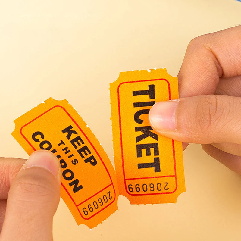 100 Pcs Lottery Draw Tickets for Concert Universal Raffle Entrance Event Paper Events Zpaxo