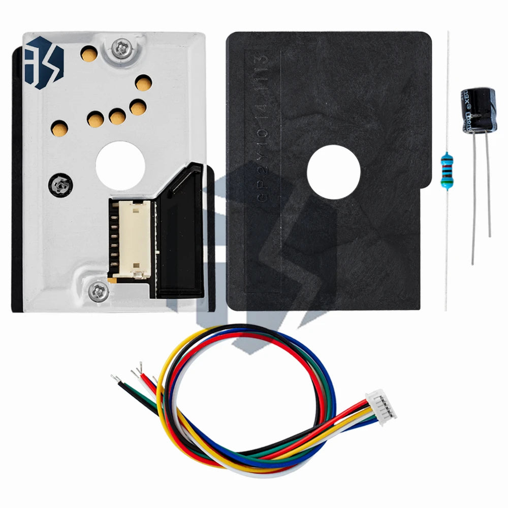1PCS cCompact Optical Dust Sensor Compatible GP2Y1010AU0F GP2Y1010AUOF Smoke Particle Sensor With Cable Zpaxo