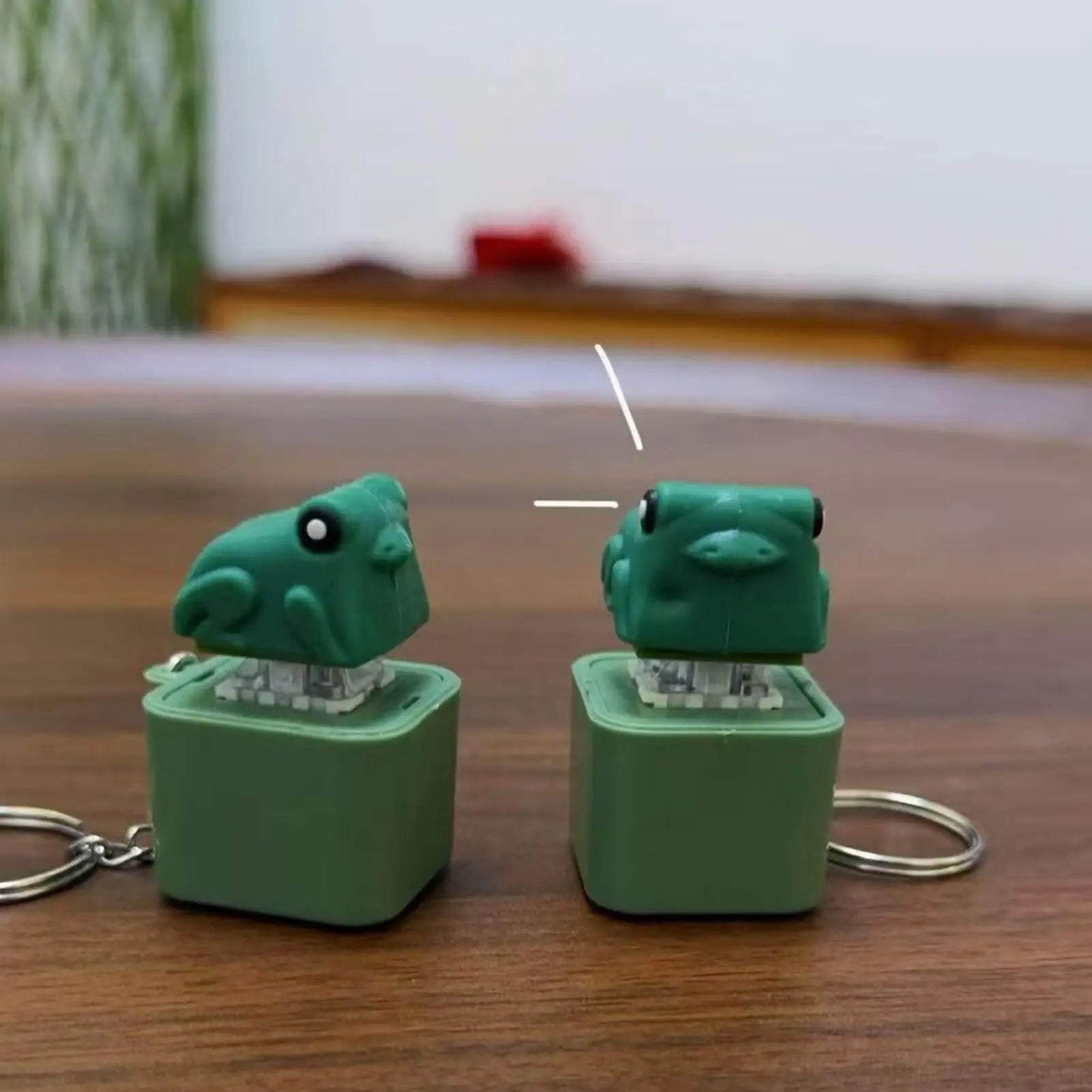 Frog Fidget Keychain Stress Relief Button Toy Sensory Clicking Game