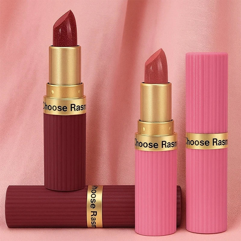 Pearlescent Pink Glitter Velvet Lipstick Delicate Pearl Shimmer Diamond Lipstick Waterproof Long Lasting Women Makeup Cosmetic Zpaxo