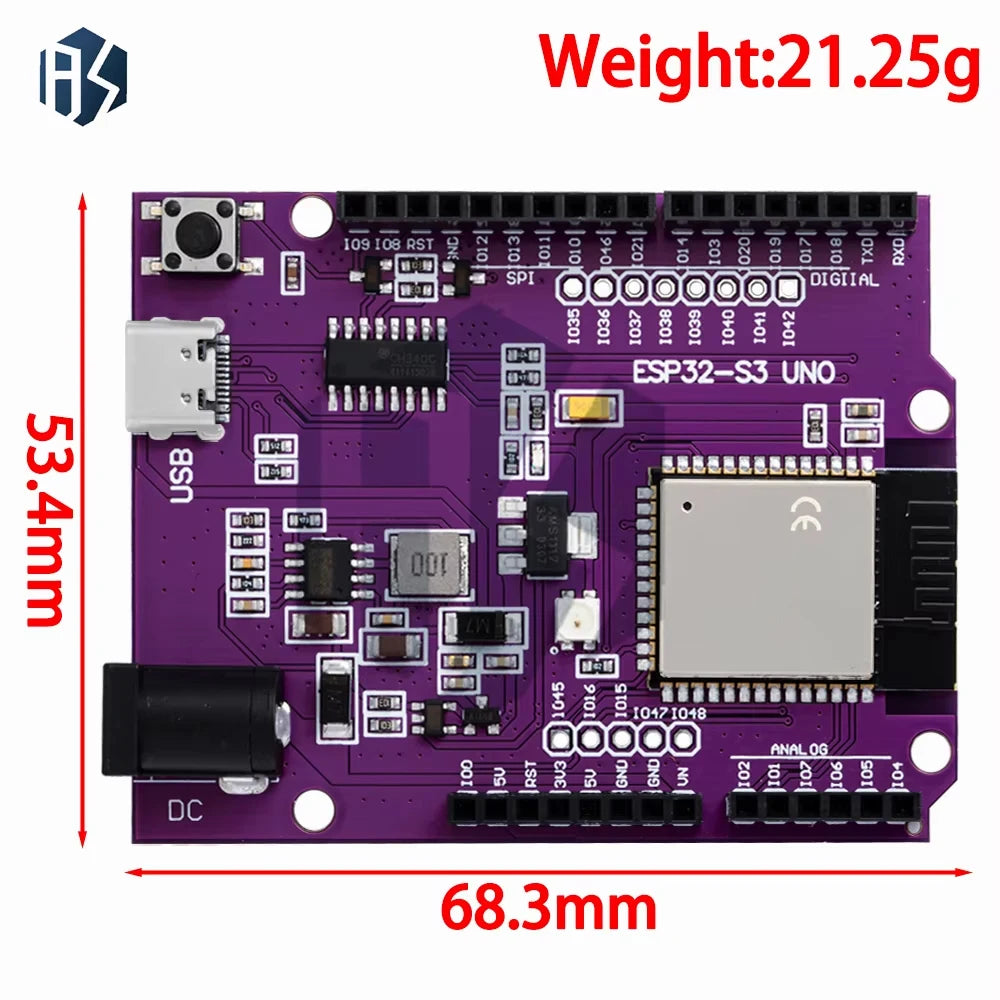D1 ESP32-S3 Wifi+bluetooth 16MB Flash UNO R3 Board Module CH340 N16R8 Zpaxo