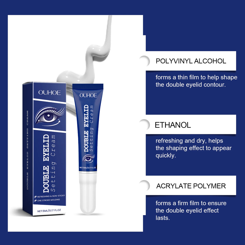 Double Eyelids Shaping Cream Traceless Tightening Waterproof Enhance Eye Styling Quick Dry Lasting Lifting Eyelid Defining Cream Zpaxo